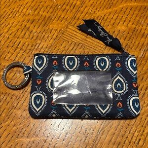 Vera Bradley Navy and Orange ID Holder